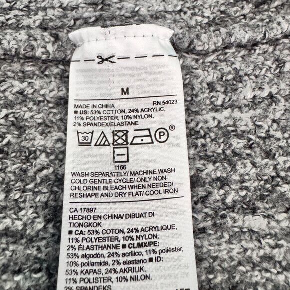 Old Navy Women’s Shaker Stitch Open Front Cardigan Sweater Grey Marl Size M - Picture 9 of 12